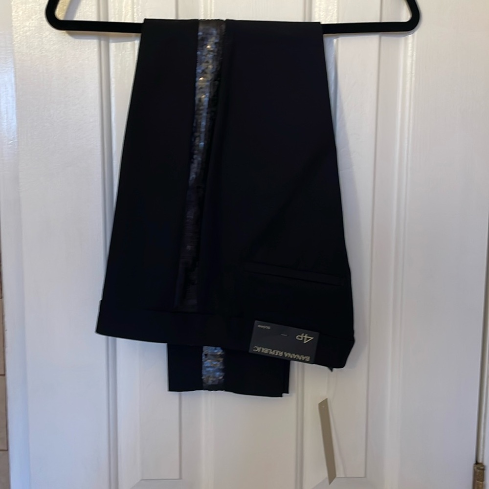Black dress capri with sequin detail on side